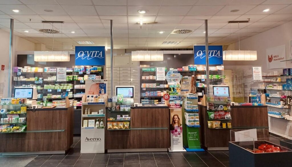 Filiale der O'VITA APOTHEKE IM ACTIV-CENTER von Innen